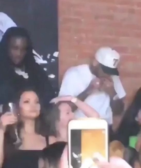 Chris Brown sniffing coke inside night club 
