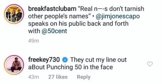 50 Cent trolls Jim Jones Freeky and Ja Rule 
