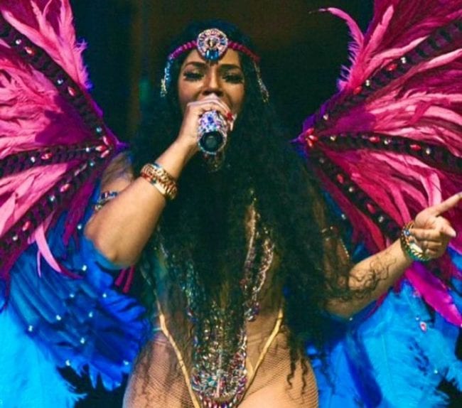 Ashanti sexy costume for Miami Festival 
