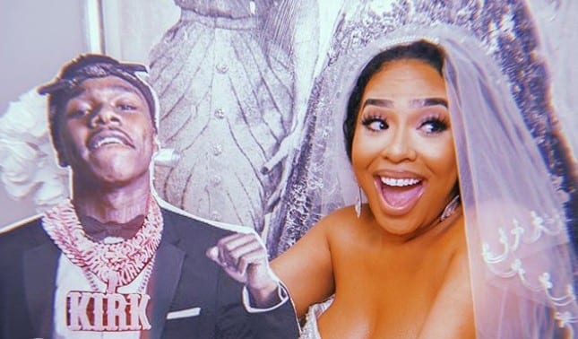 DaBaby Reacts To B. Simone marrying cardboard cut out of him 