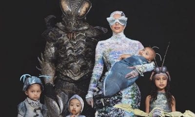 Kanye West and Kim Kardashian worm costume for Halloween