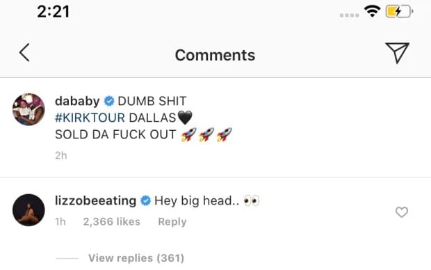 Pop Singer Lizzo Publicly Shoots Her Shot At DaBaby 