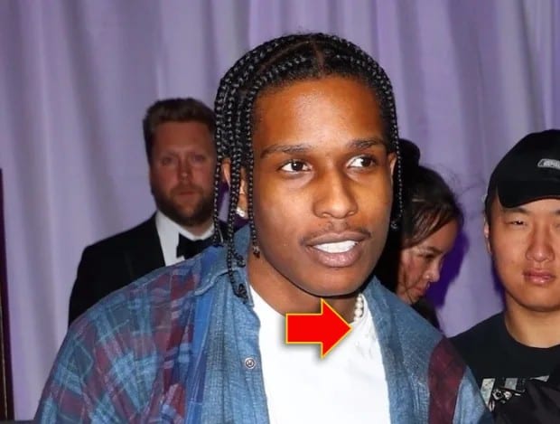 Rihanna Spotted Wearing Same Necklace With A$ap Rocky 