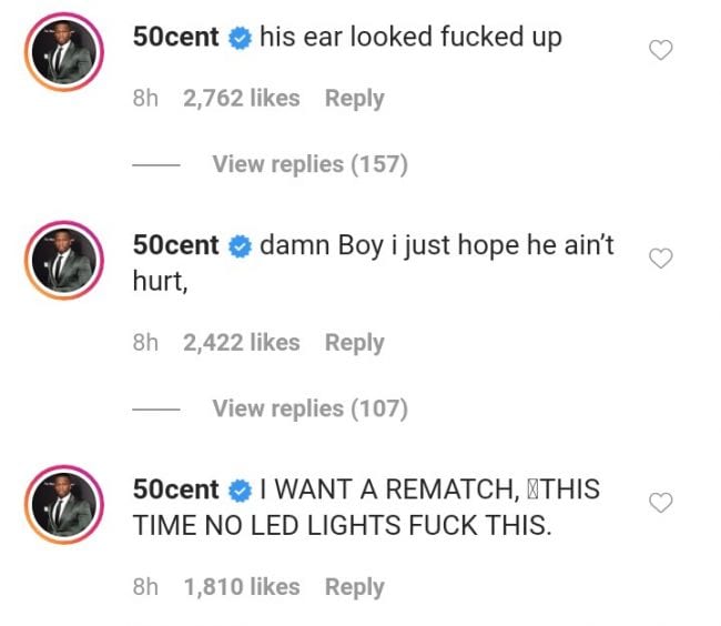 50 Cent Makes Fun Of Deontay Wilder On Instagram 