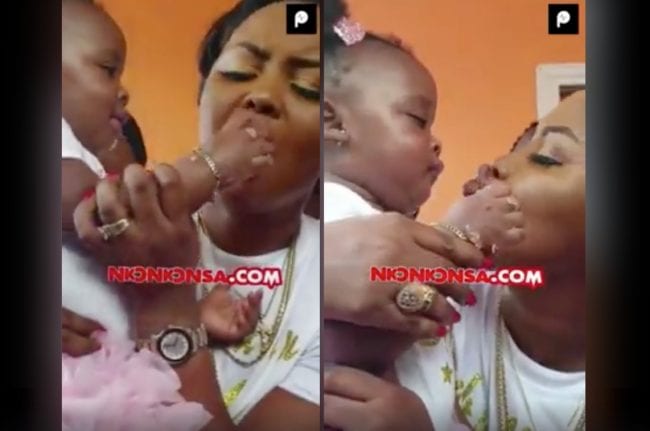 Popular African Actress Under Fire For 'Tongue Kissing' Daughter