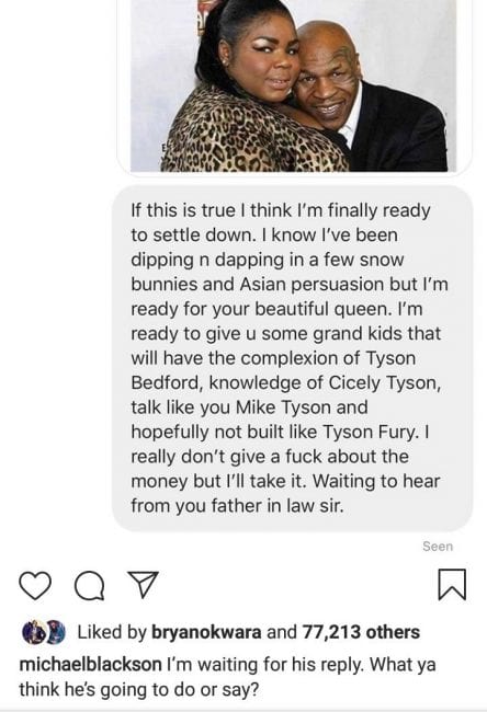 Mike Tyson Threatens To Knock The Black Off Michael Blackson