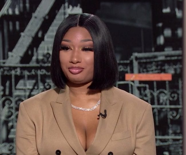 Megan Thee Stallion Joins Stephen A. Smith On The Set Of ESPN's "First Take"