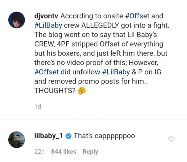 Lil Baby Denies Rumours That His Crew 4PF Jumped Offset