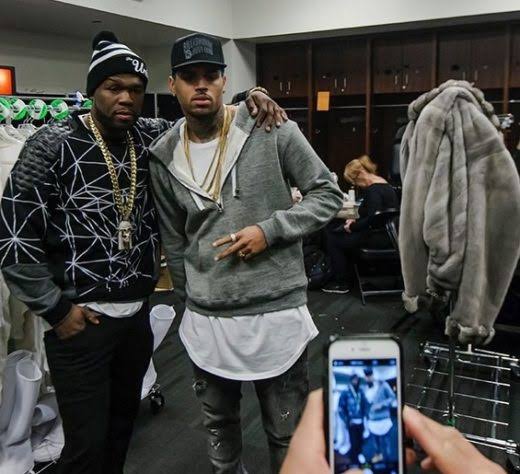 50 Cent Pokes Fun At Chris Brown's Hair