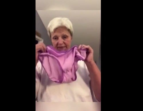 Grandma Shows People How To Use Panties As Coronavirus Face Mask 