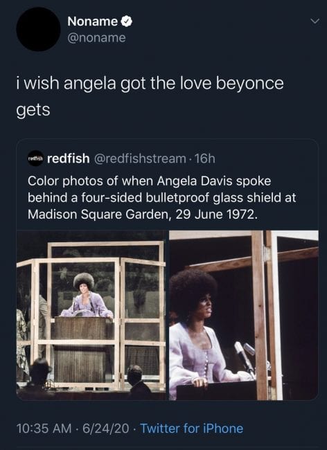 Noname Forced To Delete Her Tweets Wishing Angela Got The Same Love As Beyonce After Backlash