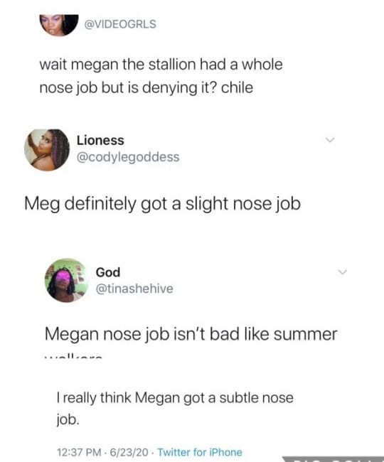 Megan Thee Stallion Gets Nose Job To Make It Smaller