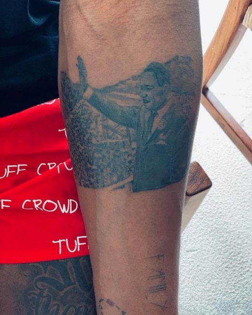 Twitter Roasts Dwayne Wade For Terrible Martin Luther King Tattoo