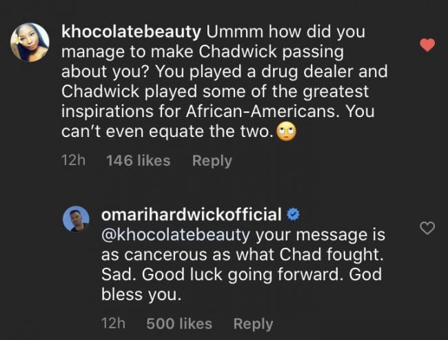 Twitter Blasts Omari Hardwick For 'Inappropriate' Chadwick Boseman's Tribute