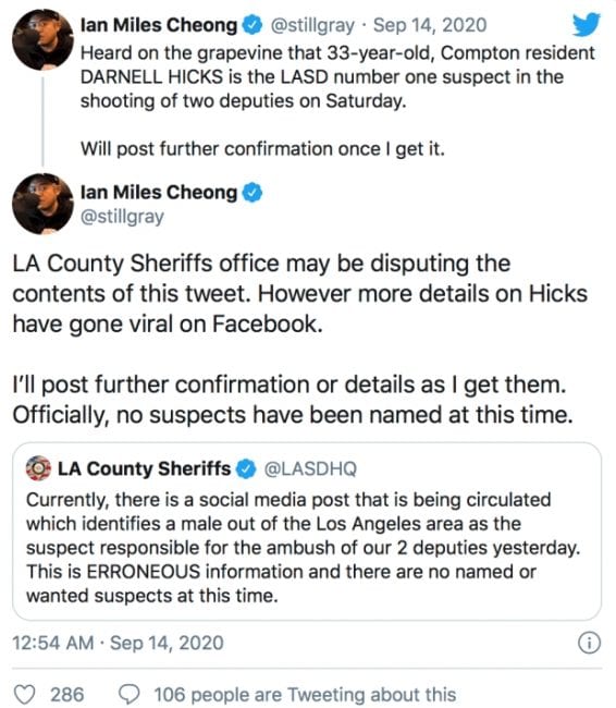 Racist & Alt-Right Framed Black Man Darnell Hicks As The Shooter Of 2 LA Cops
