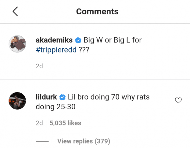 Lil Durk Compares Trippie Redd's Album Sales To Tekashi 6ix9ine's