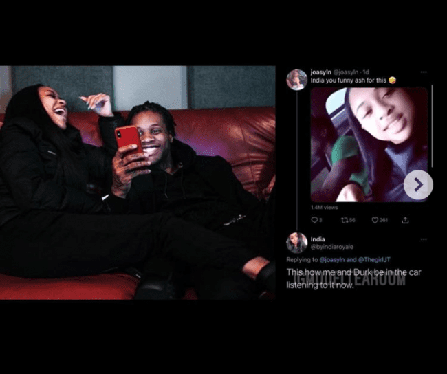 India Royale's Ex Boyfriend Shares Old Video Of Them Vibing To Lil Durk's Song 
