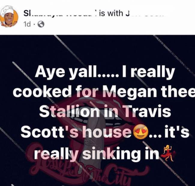 Chef Claims She Cooked For Megan Thee Stallion At Travis Scott's House Amid Dating Rumors