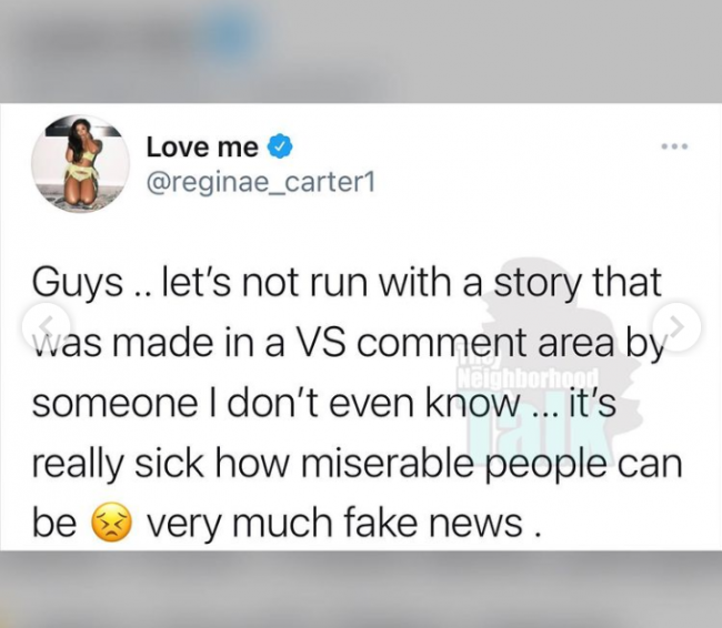 Reginae Carter Responds To Rumors She's F*cking Quavo On A Low