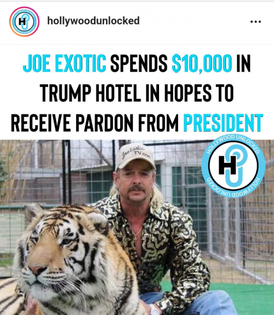Joe Exotic Representative Spent $10,000 In Trump Hotel Hoping For Presidential Pardon