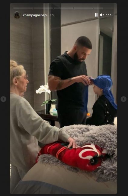 Drizzy Teaches 3-Year-Old Son Adonis How To Tie His Durag In Cute Family Pics