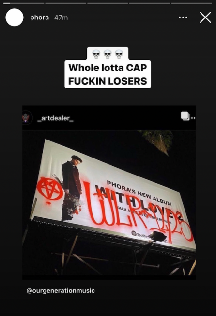 Phora Reacts To Playboi Carti Using His Billboard For 'Whole Lotta Red' Album Promo