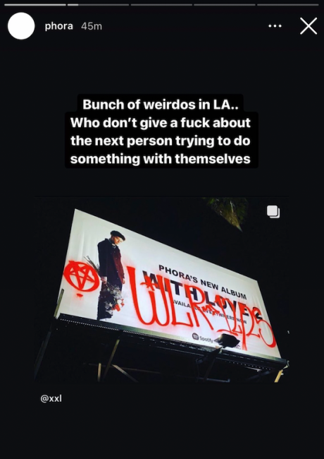 Phora Reacts To Playboi Carti Using His Billboard For 'Whole Lotta Red' Album Promo