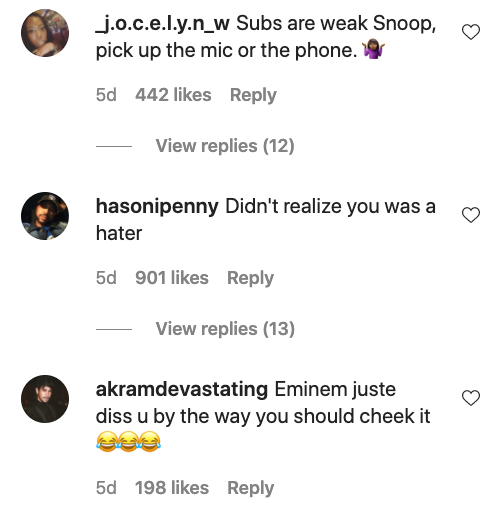 Snoop Dogg Subliminally Replies Eminem's "Zeus" Diss