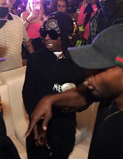 Lil Wayne Celebrates Pardon Getting High & Sipping Lean At Maskless Miami Party