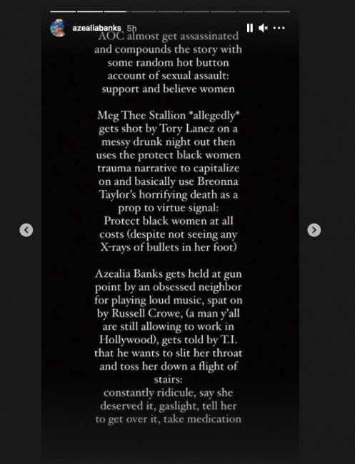 Azealia Banks Urges AOC, Megan Thee Stallion & FKA Twigs To "Get Over" Their Trauma