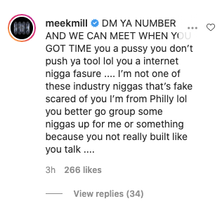 Wack 100 & Meek Mill Keep Taunting Each Other On The Gram Over 6ix9ine Altercation