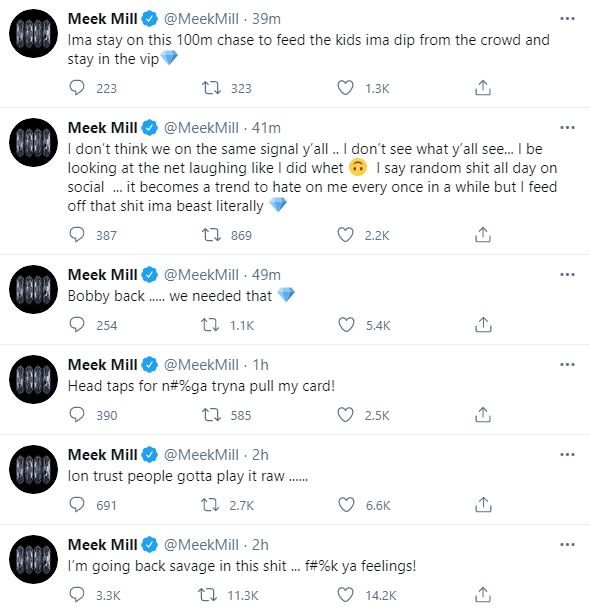 Meek Mill Says He's Going Back Savage After Vanessa Bryant Checked Him