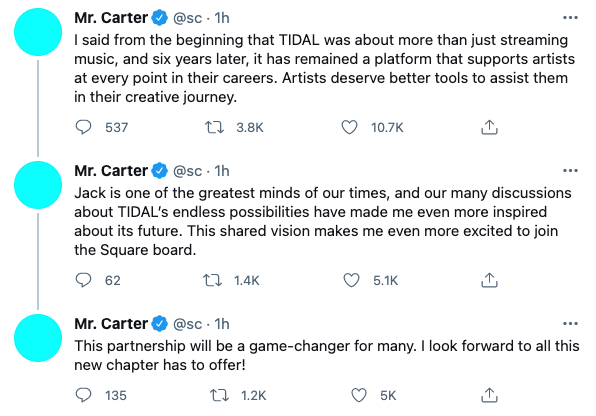 Jay Z Changes His Twitter Username, Announces $297 Million Deal With Square, Inc. In First Tweet Since 2018