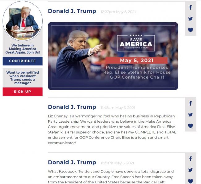 Donald Trump Remains Banned From Facebook, Creates His Own Blog