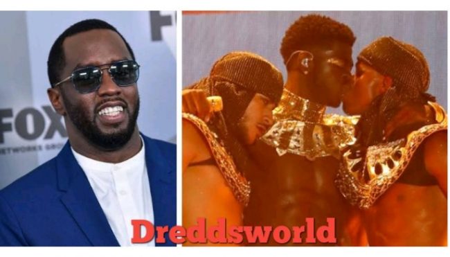 Diddy Reacts To Lil Nas X Kissing A Male Dancer At The End Of His Performance