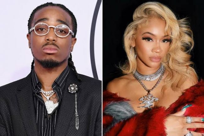 Quavo's Sister Migo Shara Shades Saweetie's Walk To The Stage At The 2021 BET Awards