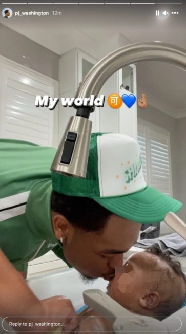 PJ Washington Gets To See His Son After Allegedly Paying Brittany Renner 80% Of His Salary