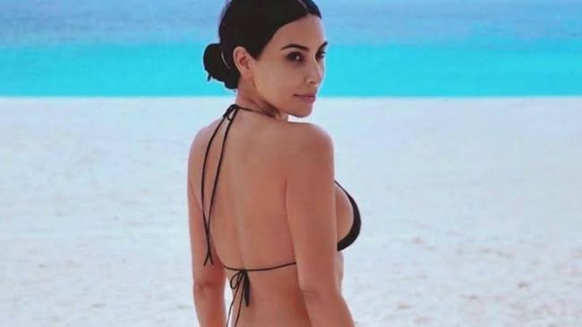 Kim Kardashian Shows Off Reduced B*tt In Thong Bikini 