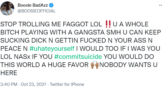 Boosie Badazz Didn't Post The Tweet Telling Lil Nas X To Kill Himself