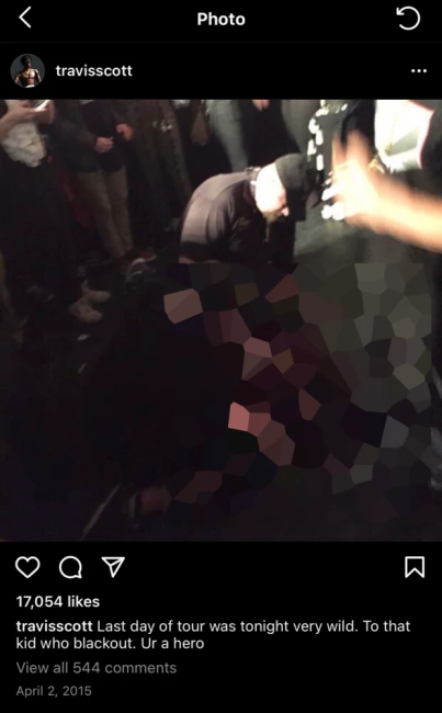 Travis Scott Trolls 'Dead' Concertgoers On Instagram
