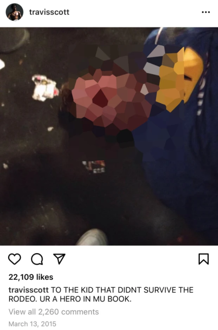 Travis Scott Trolls 'Dead' Concertgoers On Instagram