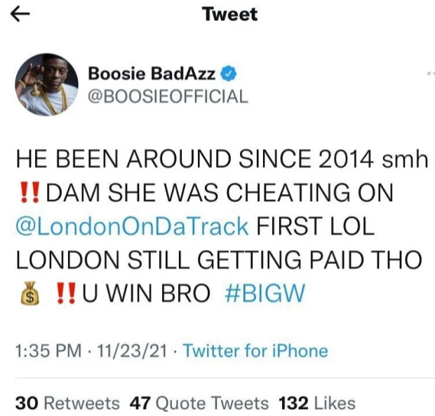 Boosie Says Summer Walker Was Cheating On London On Da Track With Side Dude Turned Boyfriend