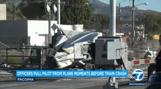 Single-Engine Plane Hit By Speeding Train After Crashing On Tracks In California