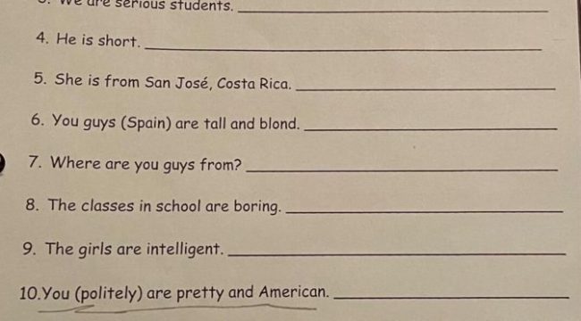 NY School District Apologizes For Homework Calling Mexicans ‘Ugly,’ Americans ‘Pretty’