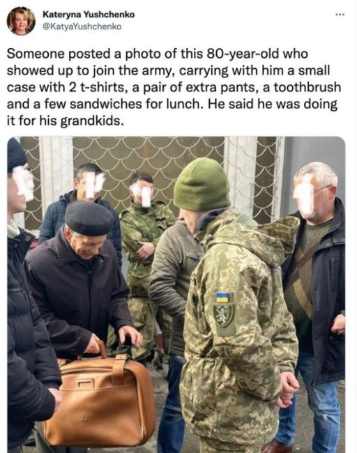 80-Year-Old Man Tries To Enlist In Ukraine Army To Fight Russia ‘For His Grandkids’