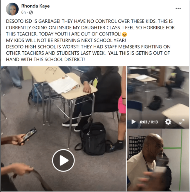 Viral Video Shows Student Throwing Chairs At Teacher In A Texas School