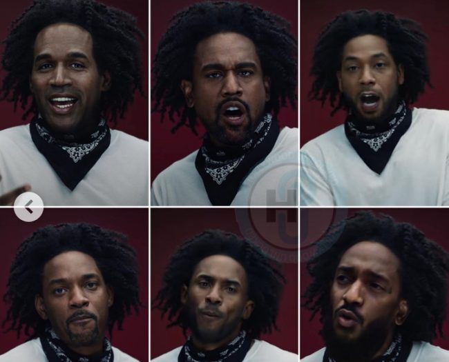 Kendrick Lamar deepfakes as Kobe Bryant, OJ Simpson, Kanye West, Jussie Smollett, Will Smith and Nipsey Hussle in the music video for his song ‘The Heart Part 5’