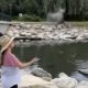 Moment Girl Scatters Dog Ashes In River And It Miraculously Formed Shape Of The Same Dog 