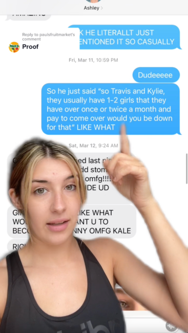 Blonde TikTok Star Claims That Kylie Jenner & Travis Jenner Offered To Pay Her For A 3 Way 