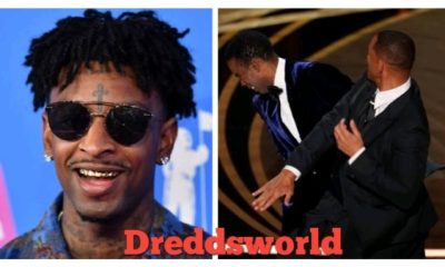 21 Savage Raps About Will Smith Slapping Chris Rock At The Oscars On Drake's New Song 'Jimmy Cooks'